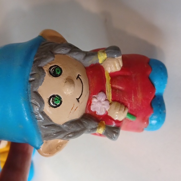 Ceramic Gnome Figurines Set of Four with Garden Mushroom Hand Painted - Picture 7 of 14